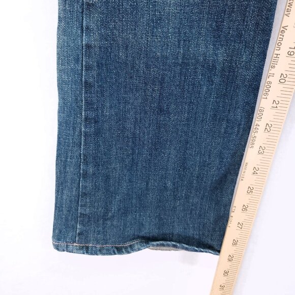 Seven 7 For All Mankind All Over Pink Stitching Jeans Womens Size 28X29 Bootcut - Picture 5 of 16